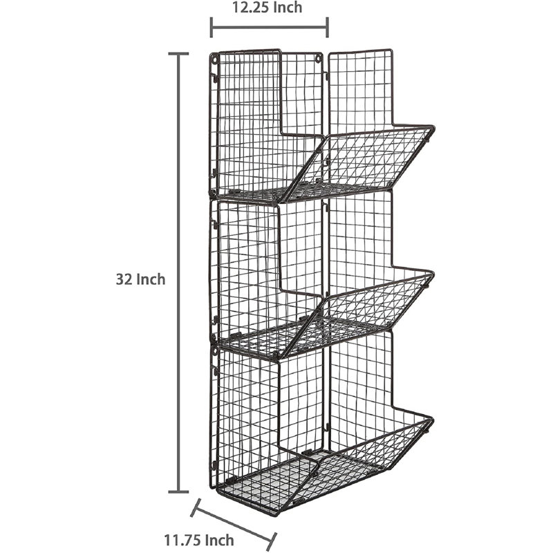 Gracie Oaks Botalla Wall Storage Organizer with Wall Baskets & Reviews